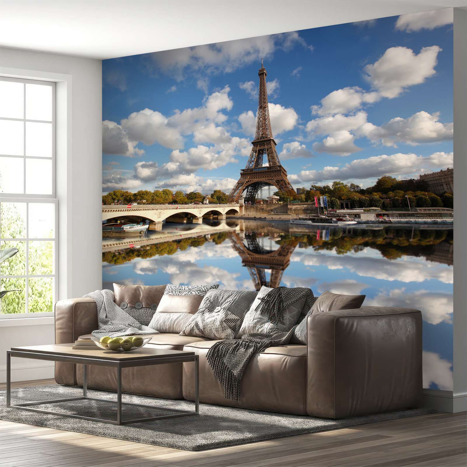 Fototapet reflecția Parisului în oglindă