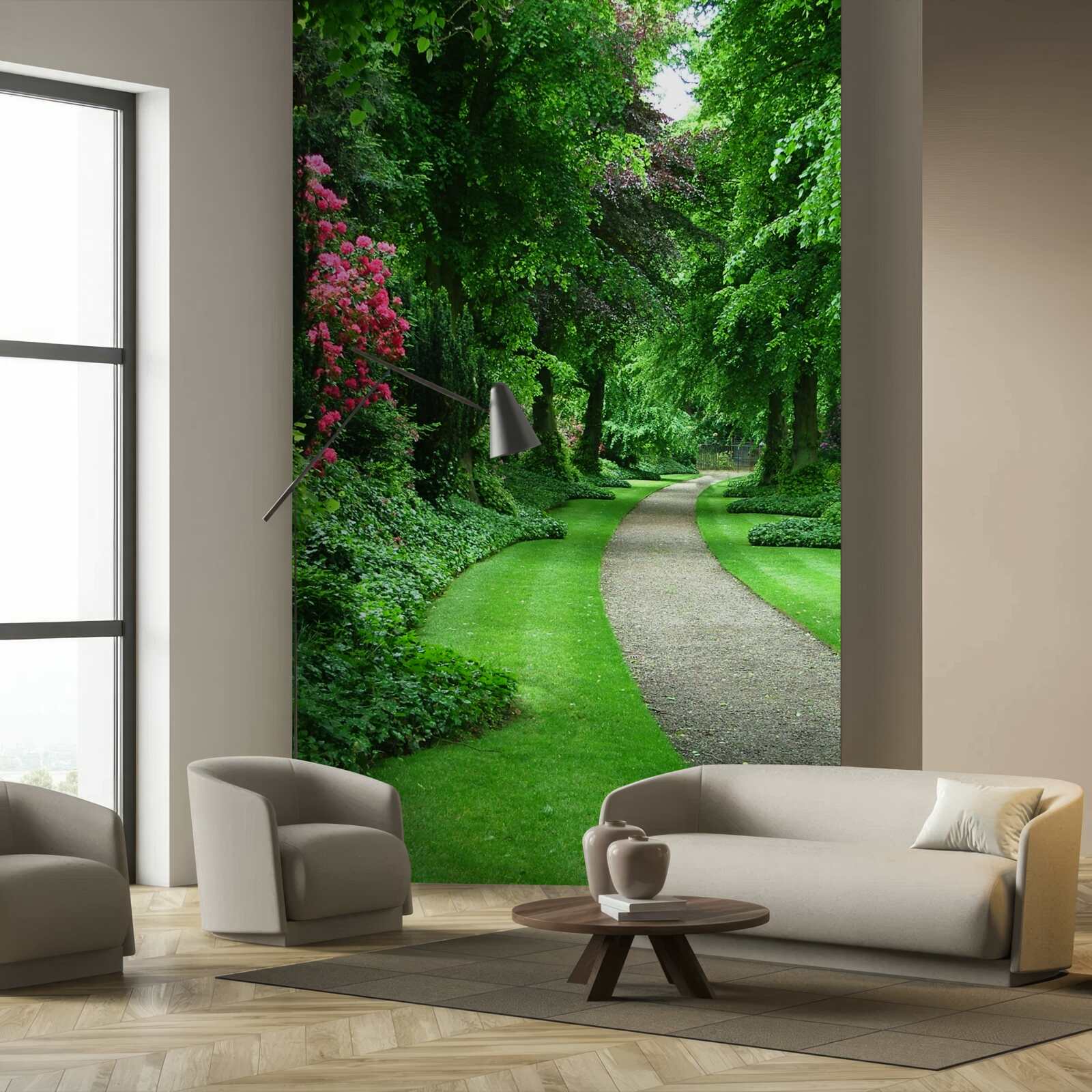 Fototapet cărare printre copacii de smarald