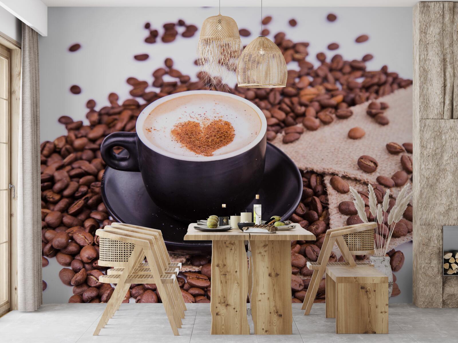 Fototapet o ceașcă de cafea frumos preparată