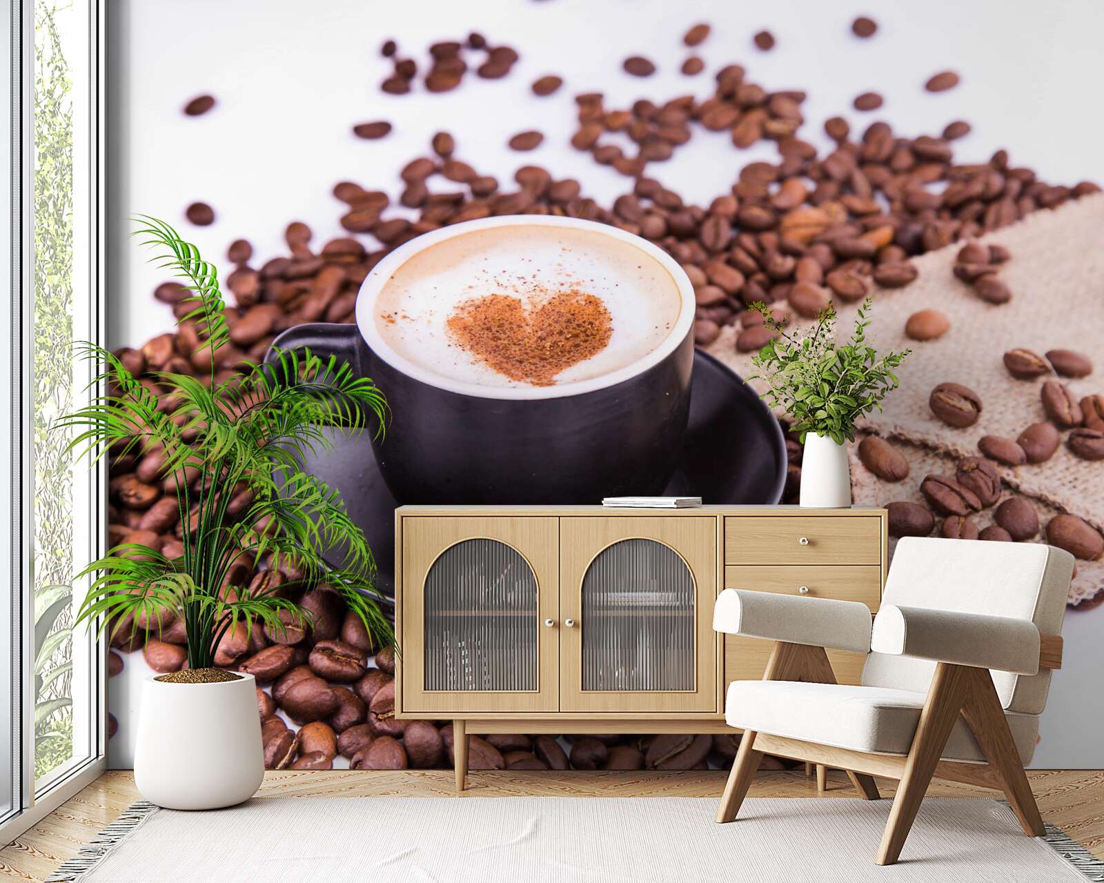 Fototapet o ceașcă de cafea frumos preparată