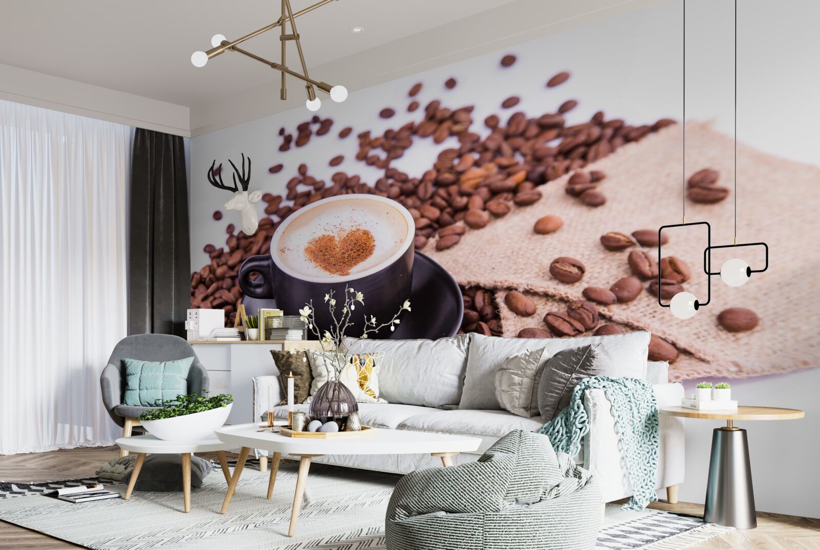 Fototapet o ceașcă de cafea frumos preparată