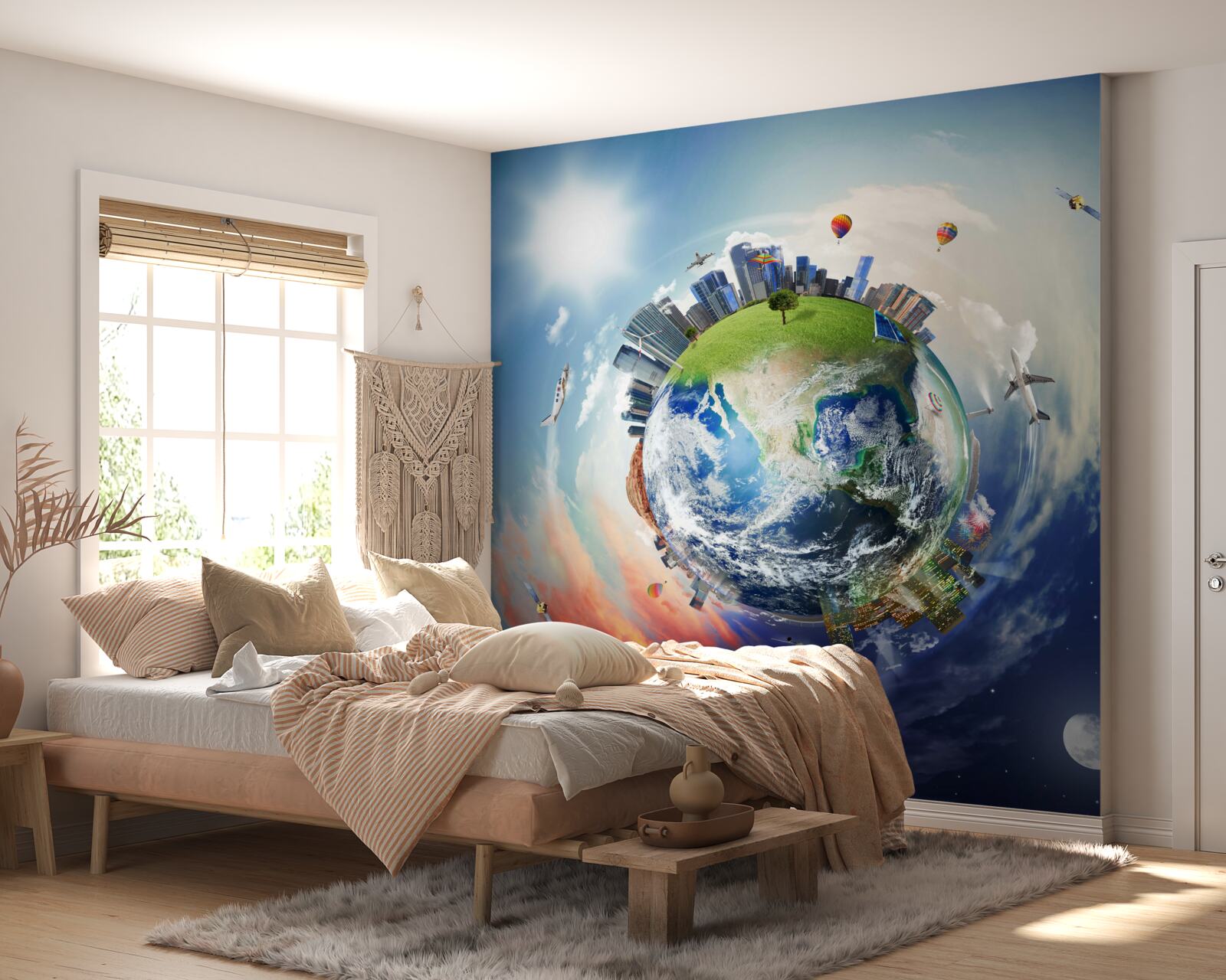 Fototapet teritorii și așezări în formă abstractă