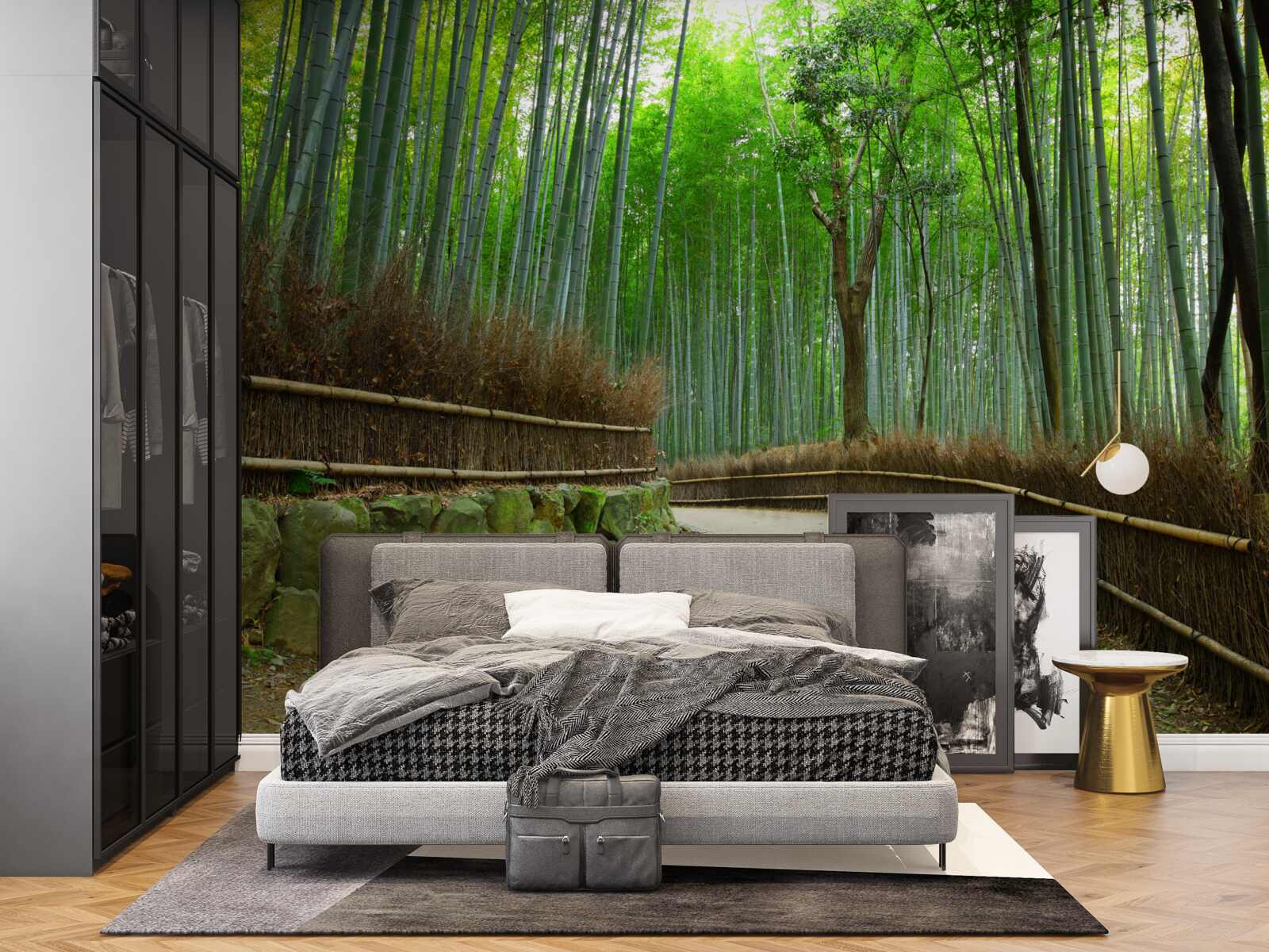 Fototapet cărare în livada de bambus