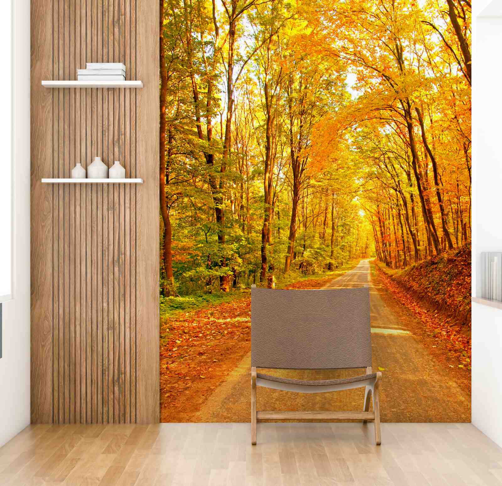 Fototapet cărare în pădurea de toamnă