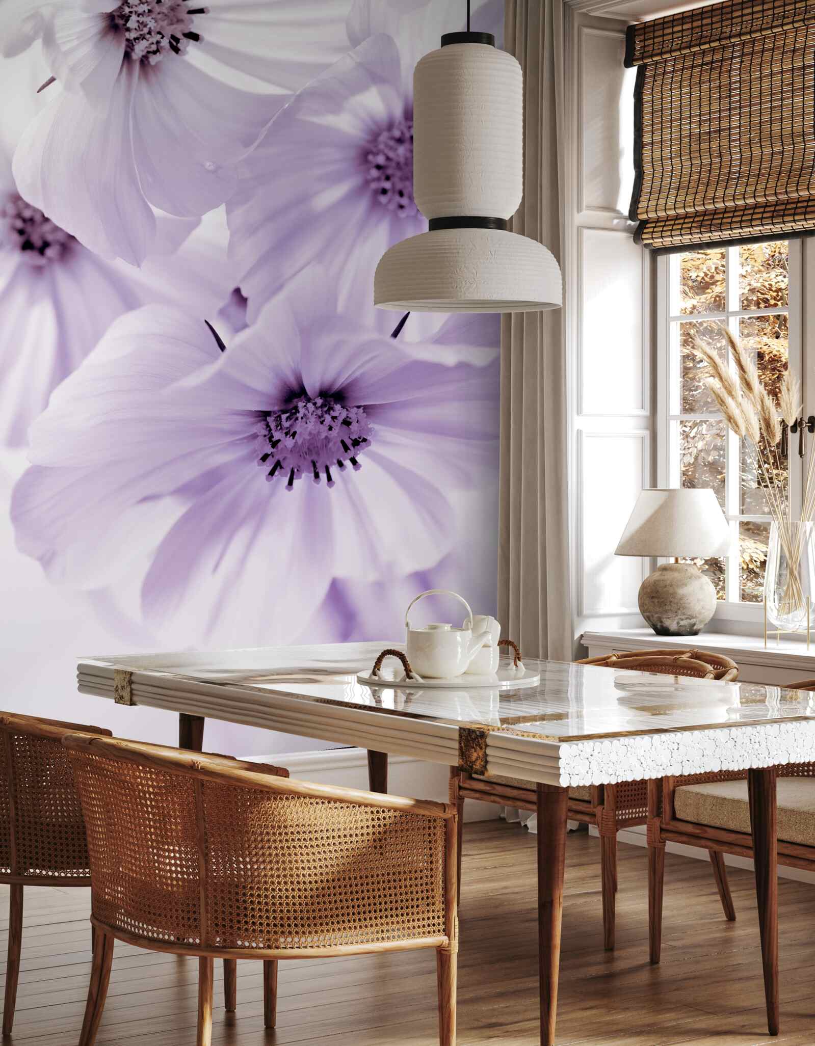 Fototapet close-up arată flori de liliac cu petale delicate