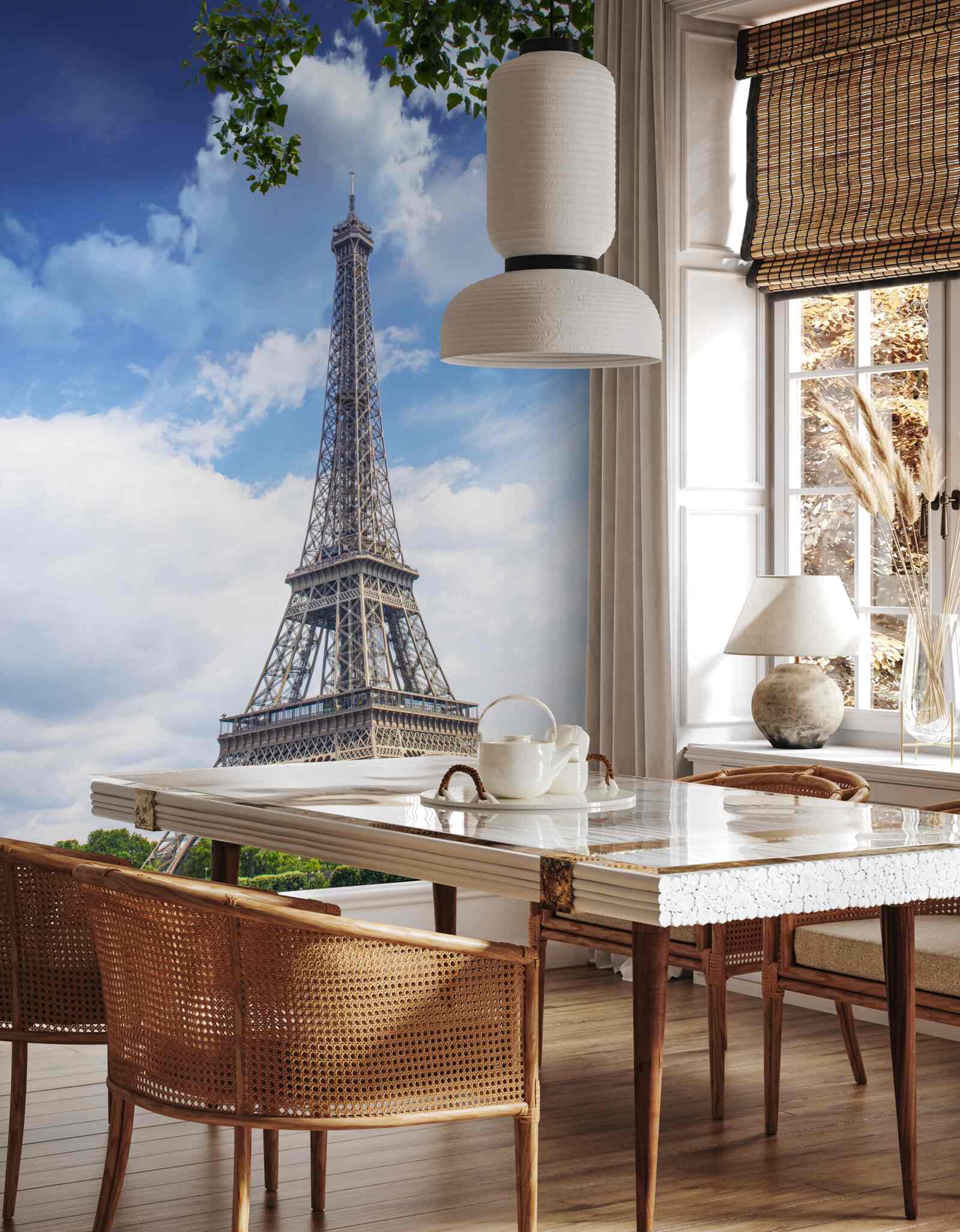 Fototapet turnul eiffel se înalță pe un cer senin