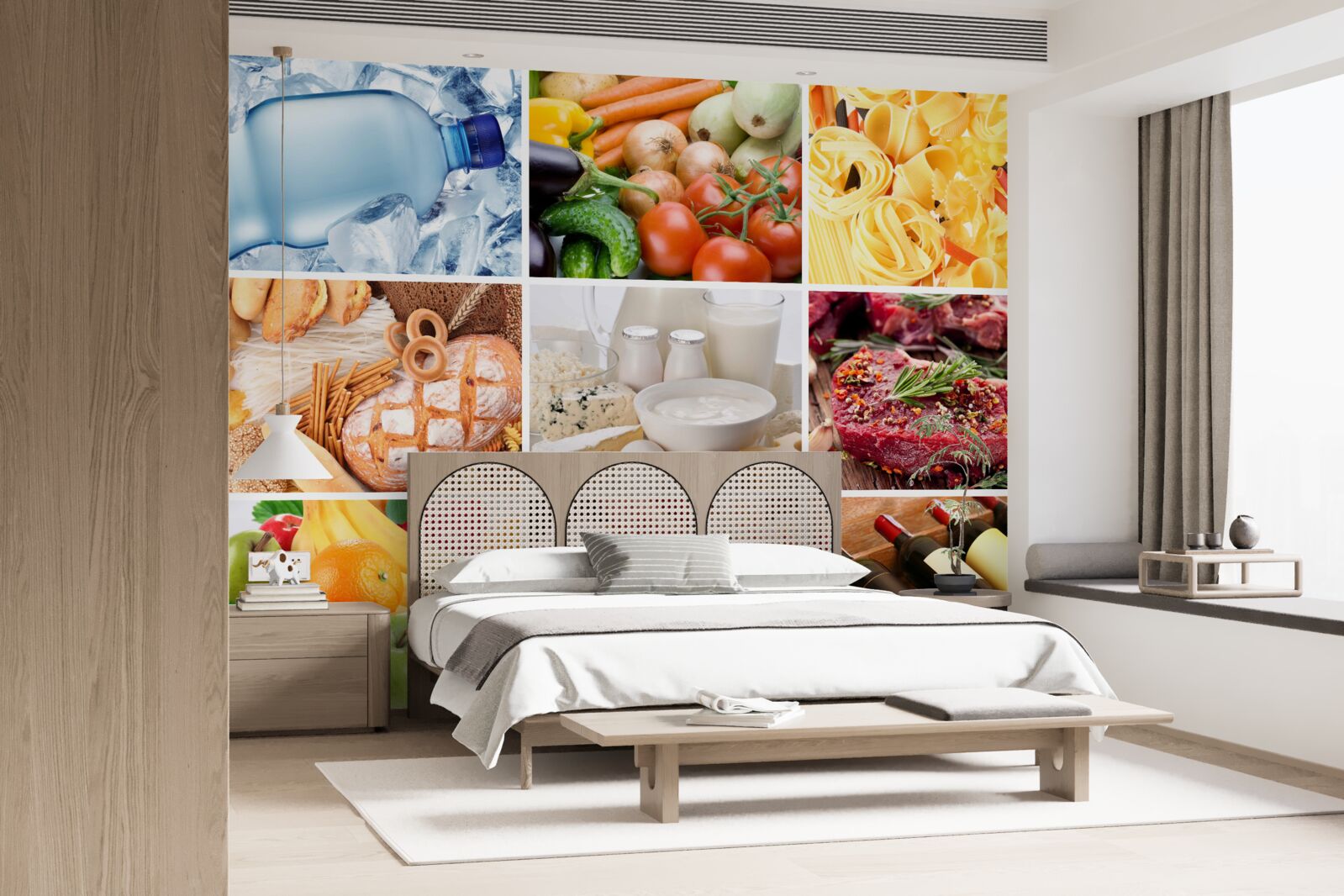 Fototapet o serie de produse alimentare diferite