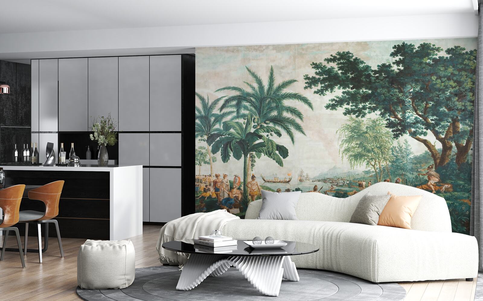 Fototapet oameni în junglă