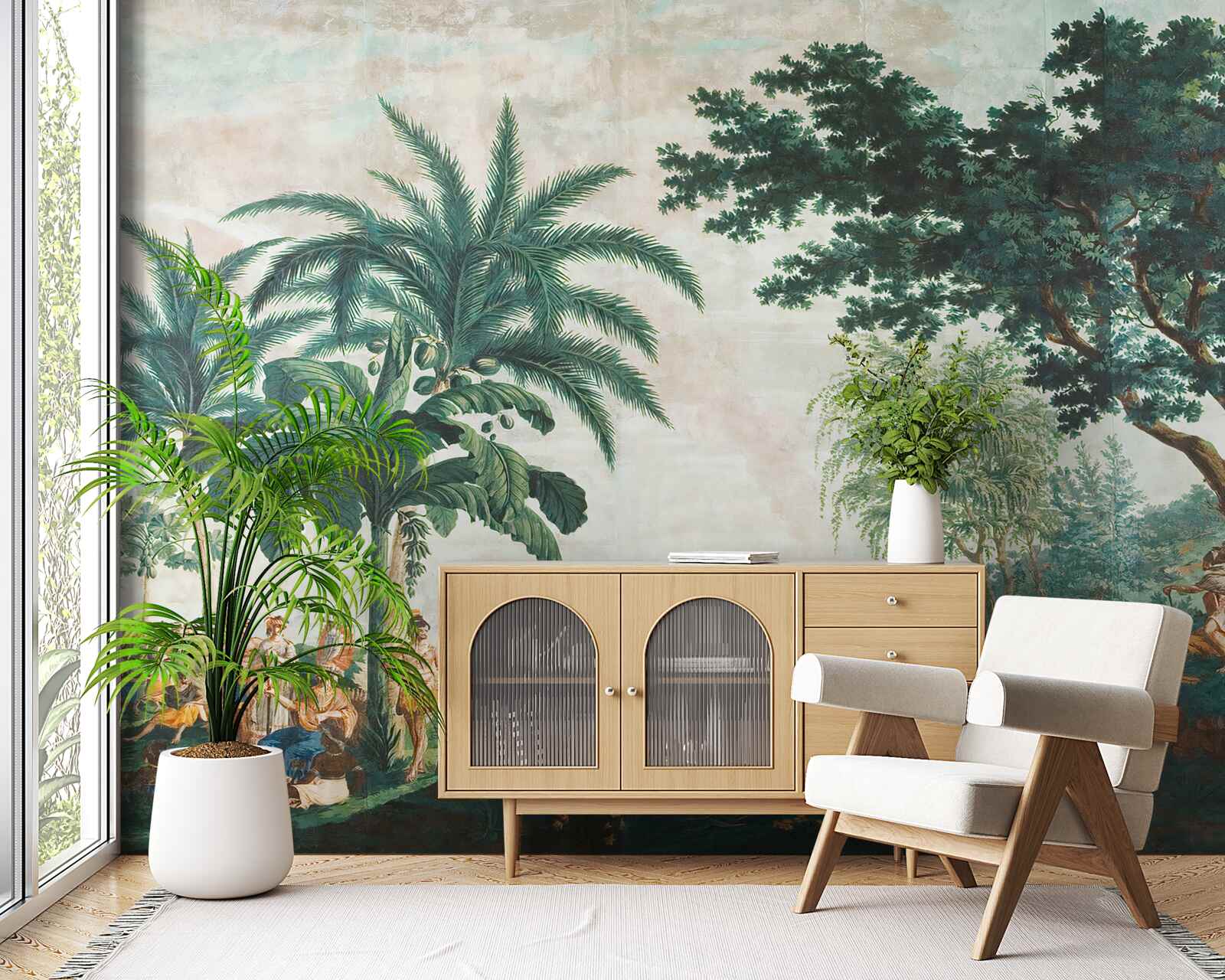 Fototapet oameni în junglă