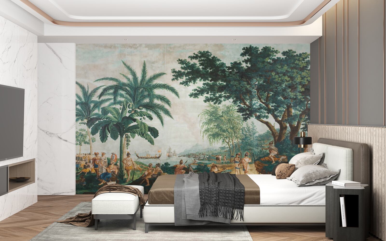 Fototapet oameni în junglă