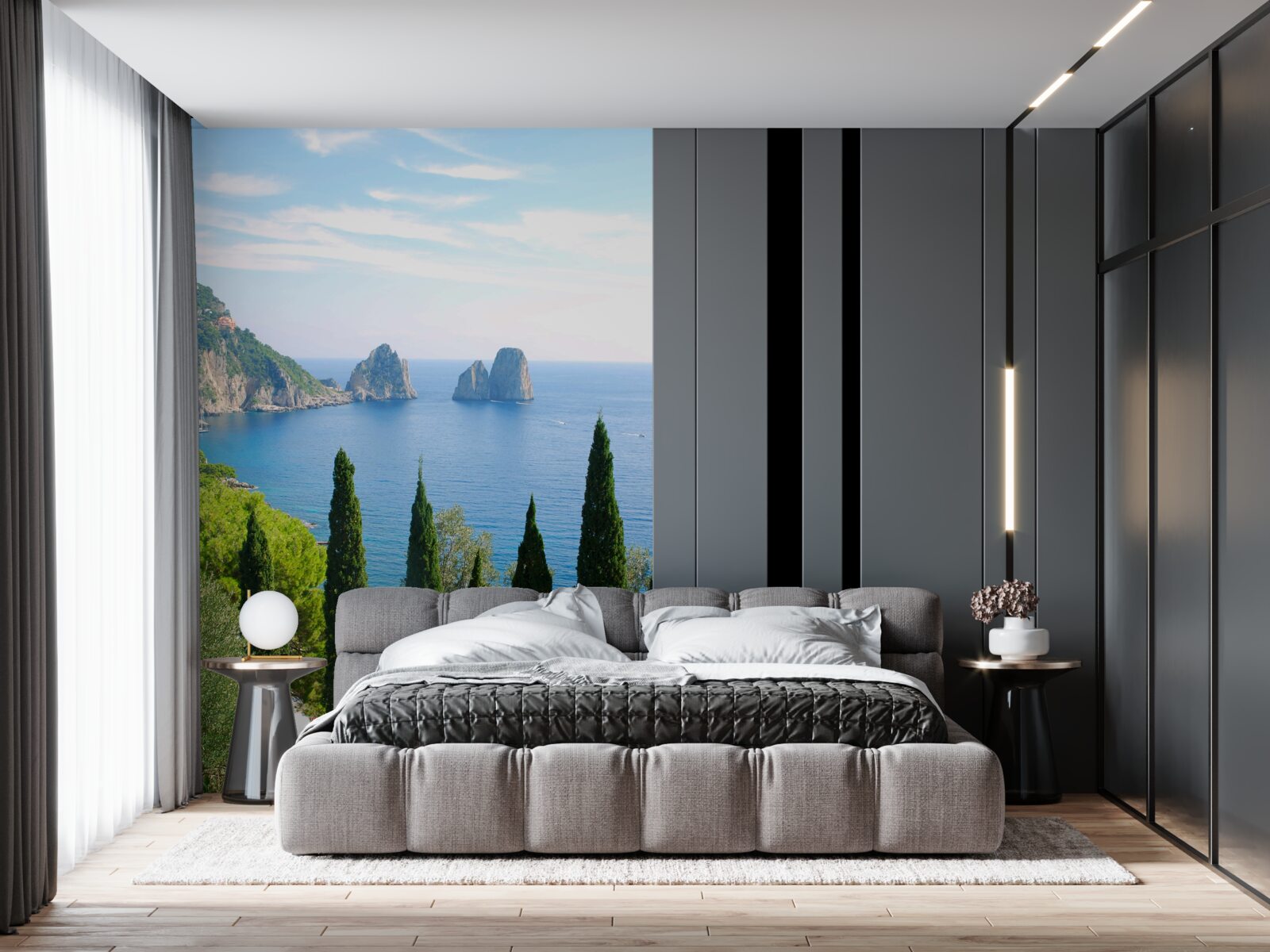 Fototapet țărm stâncos și chirpici înalți