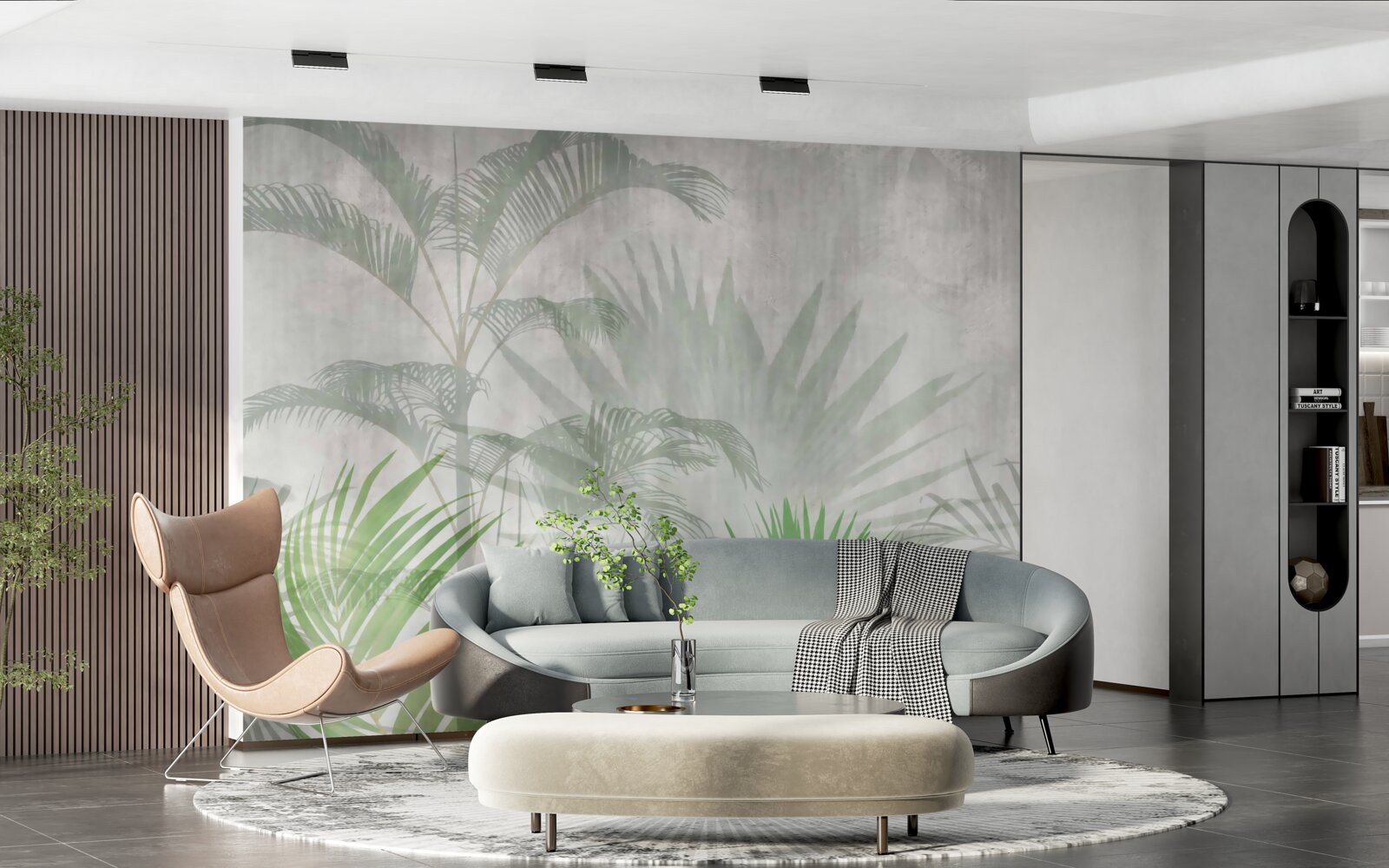 Fototapet ferigi tropicale în ploaie