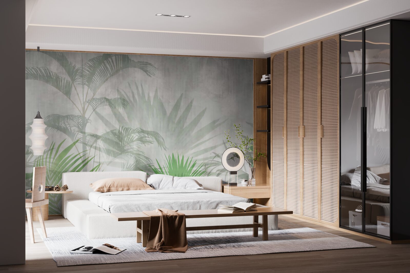 Fototapet ferigi tropicale în ploaie