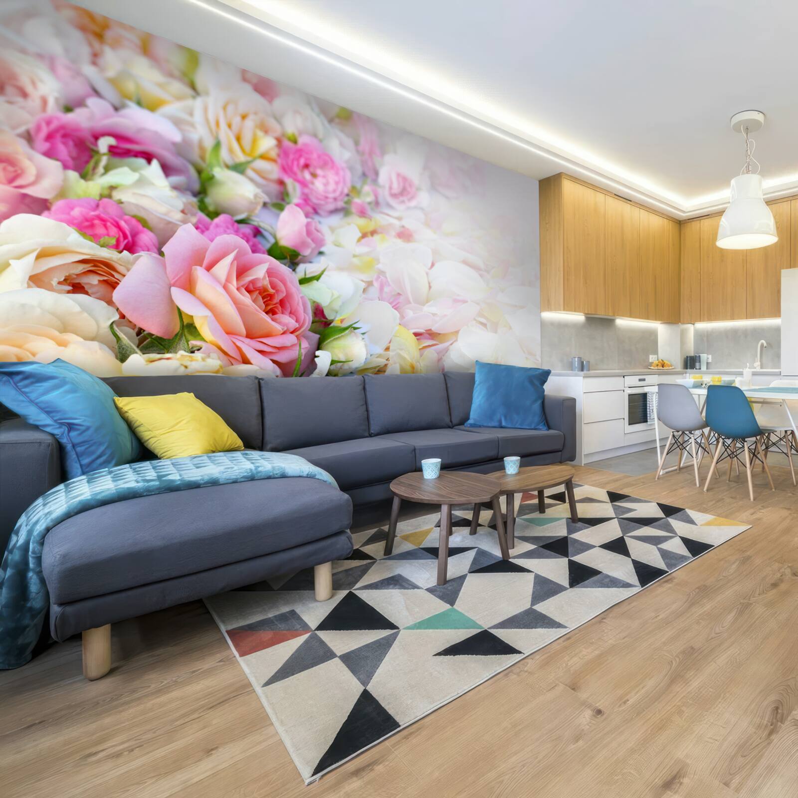 Fototapet buchet de flori de vară luxuriante