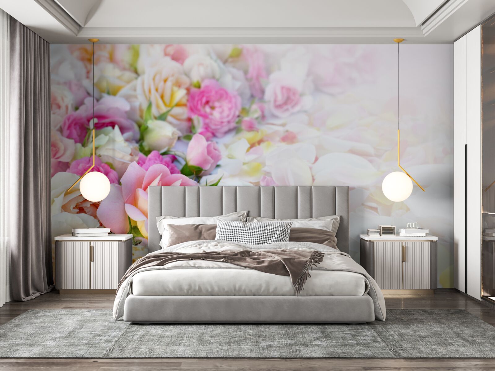 Fototapet buchet de flori de vară luxuriante