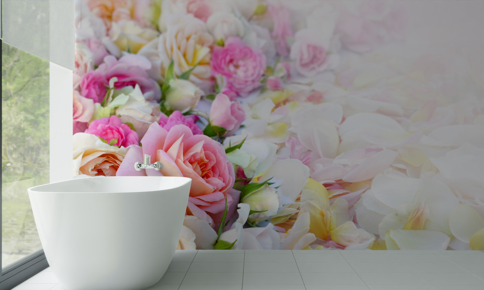 Fototapet buchet de flori de vară luxuriante