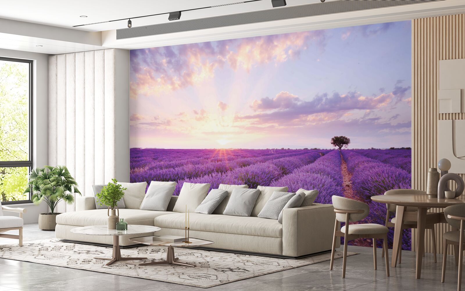 Fototapet un câmp de lavandă plin de aromă