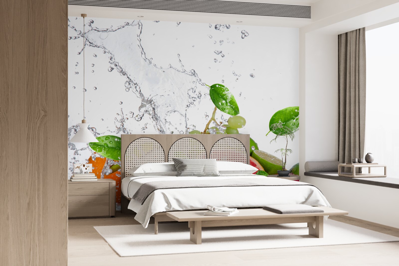 Fototapet fructe de sezon și apă de nucă de cocos