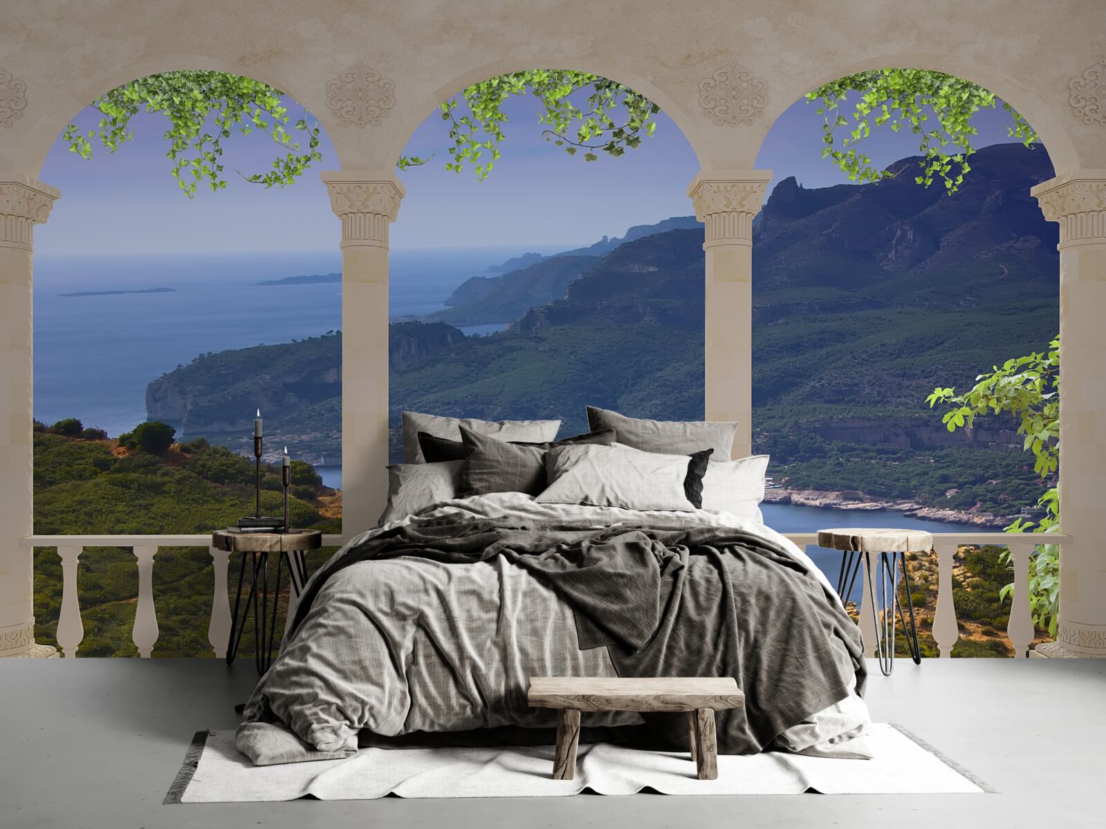 Fototapet vedere peisaj de pe terasă