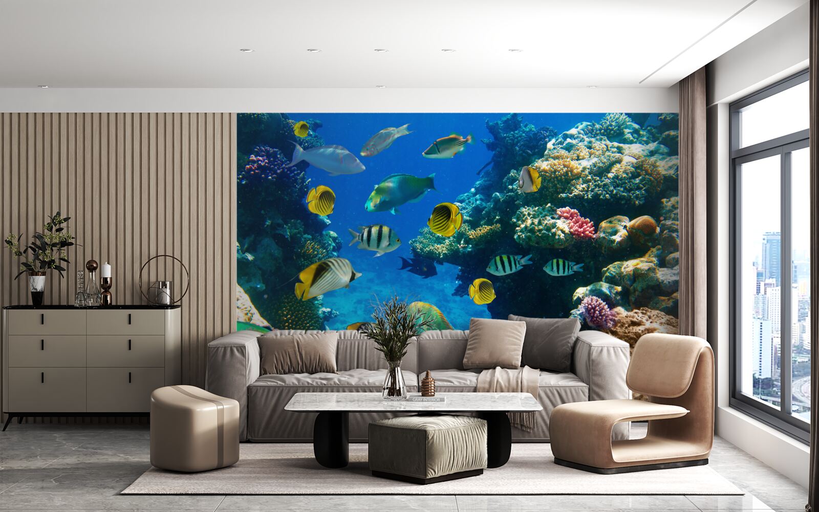 Fototapet locuitori ai mării înțelepți