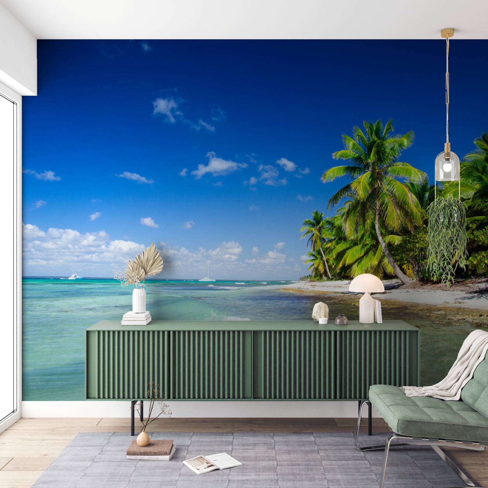 Fototapet valuri de mare pe o coastă tropicală