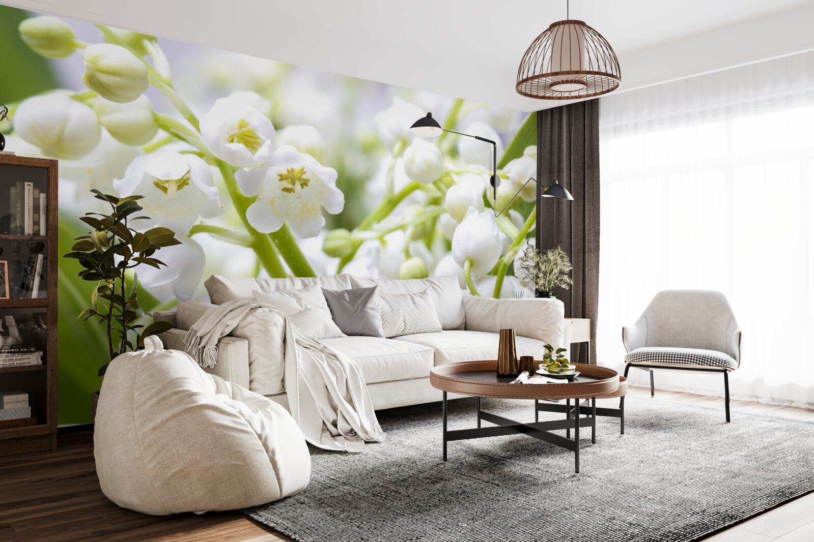 Fototapet picuri de zăpadă dimineața