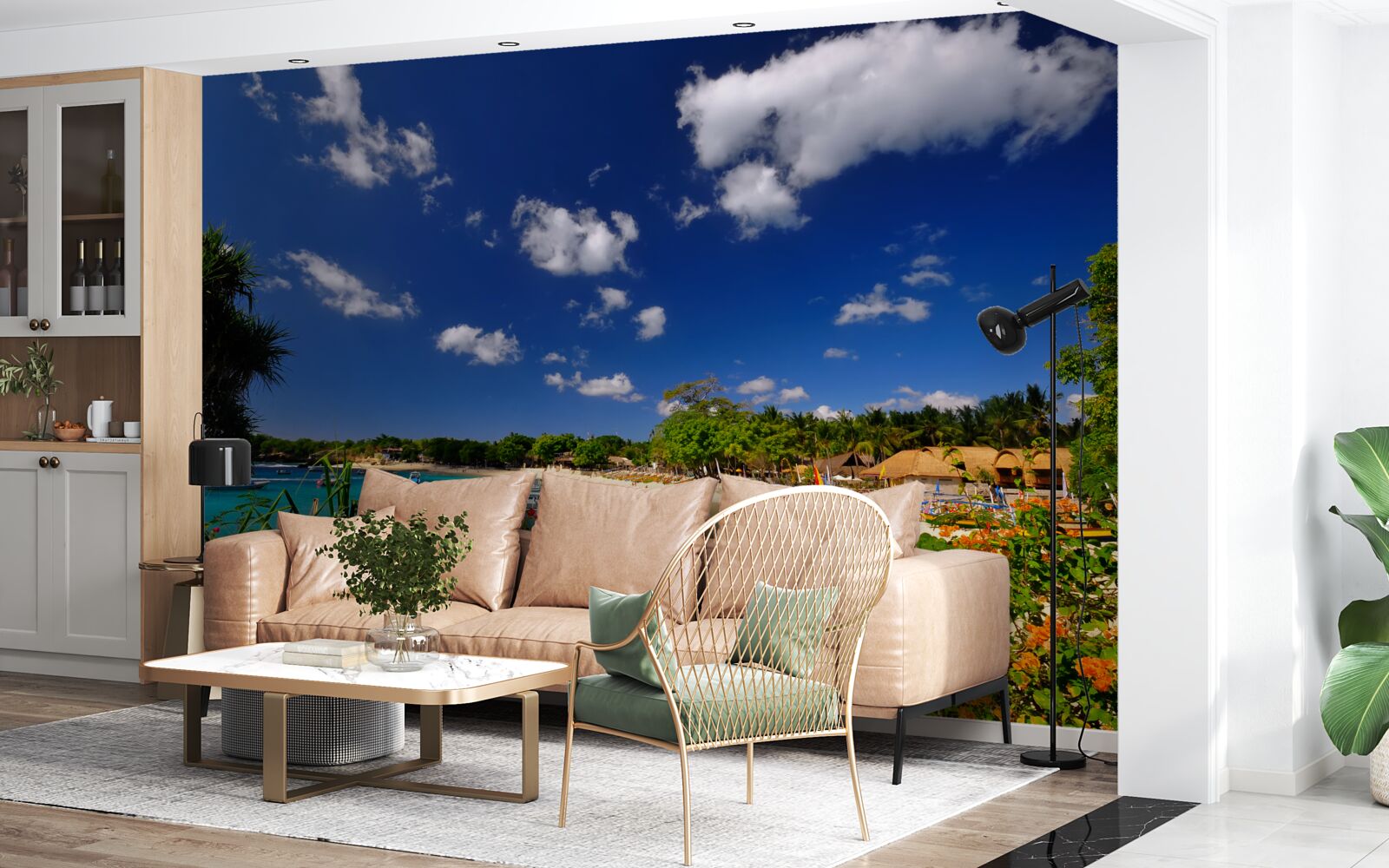 Fototapet coasta liniștită de vară a insulei