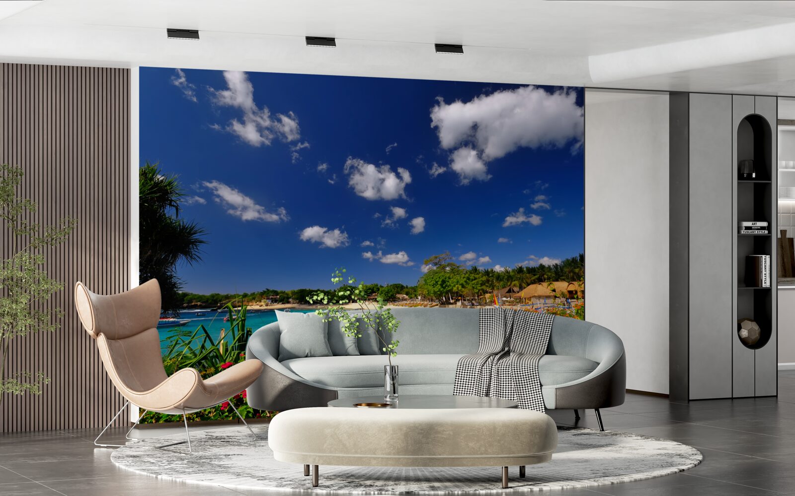 Fototapet coasta liniștită de vară a insulei