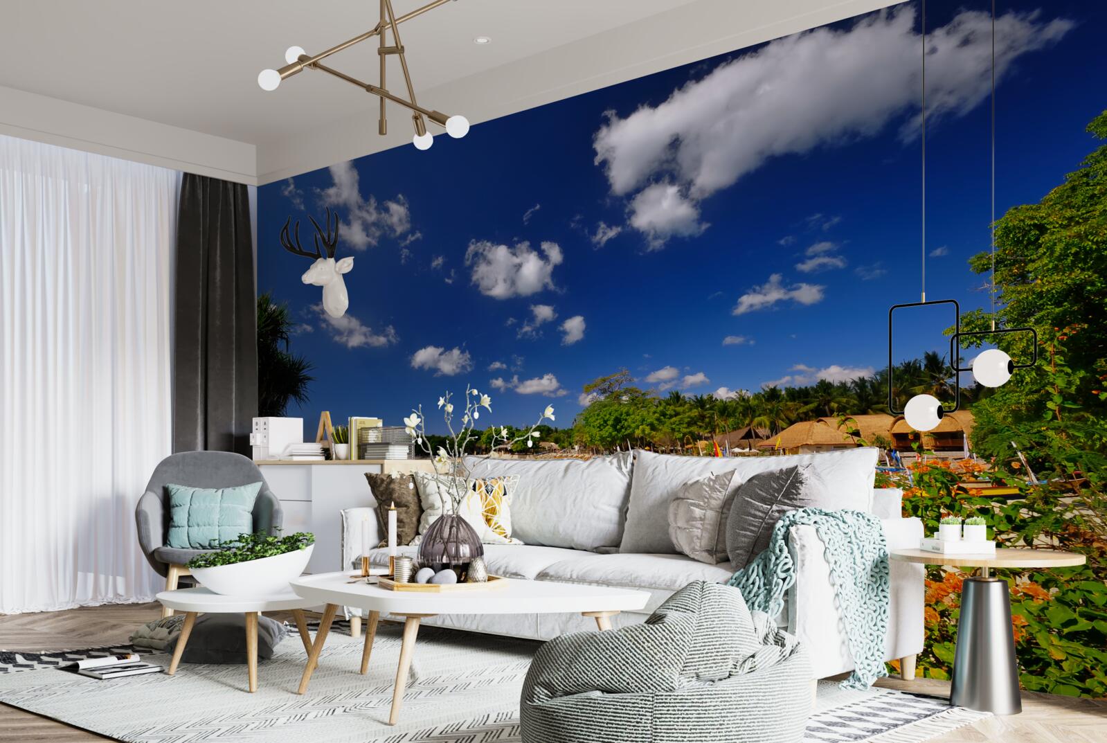 Fototapet coasta liniștită de vară a insulei