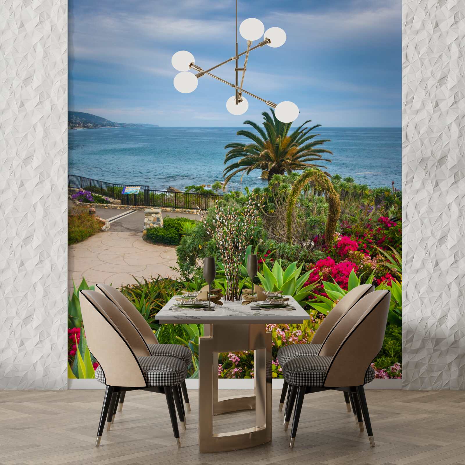 Fototapet verdeața crește lângă malul oceanului