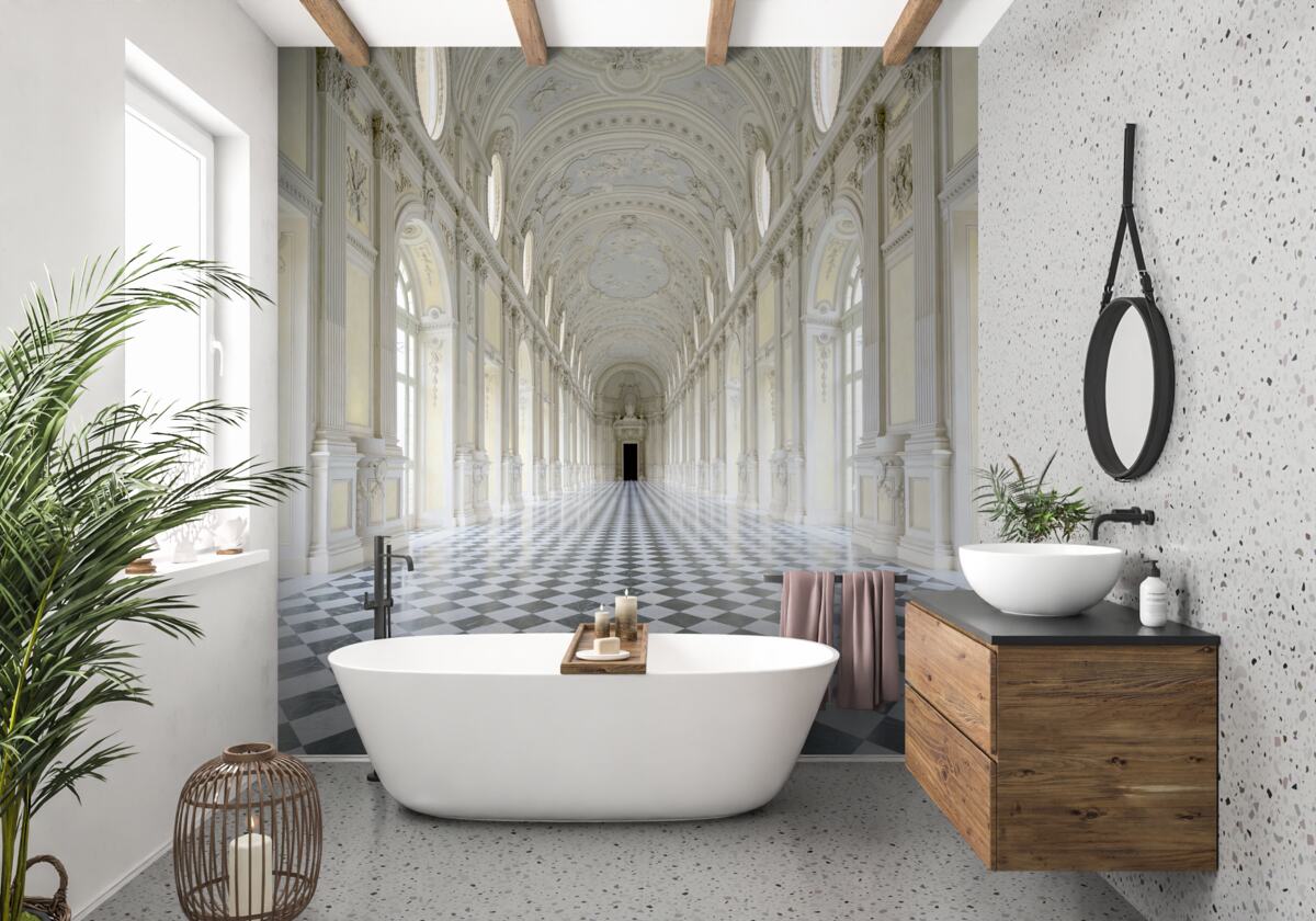 Fototapet mozaicuri într-un castel de lux