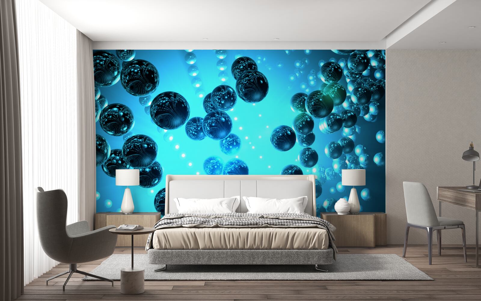 Fototapet apa dintr-un pahar este formată din molecule