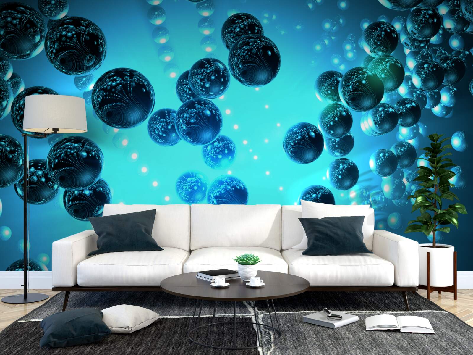 Fototapet apa dintr-un pahar este formată din molecule