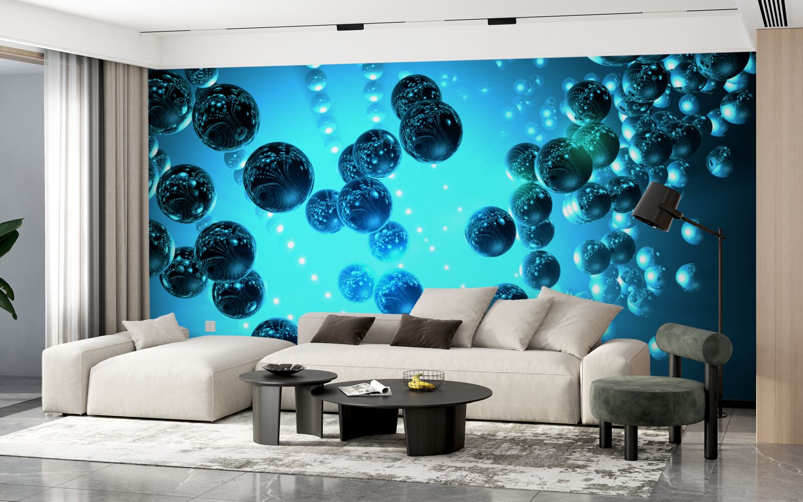 Fototapet apa dintr-un pahar este formată din molecule