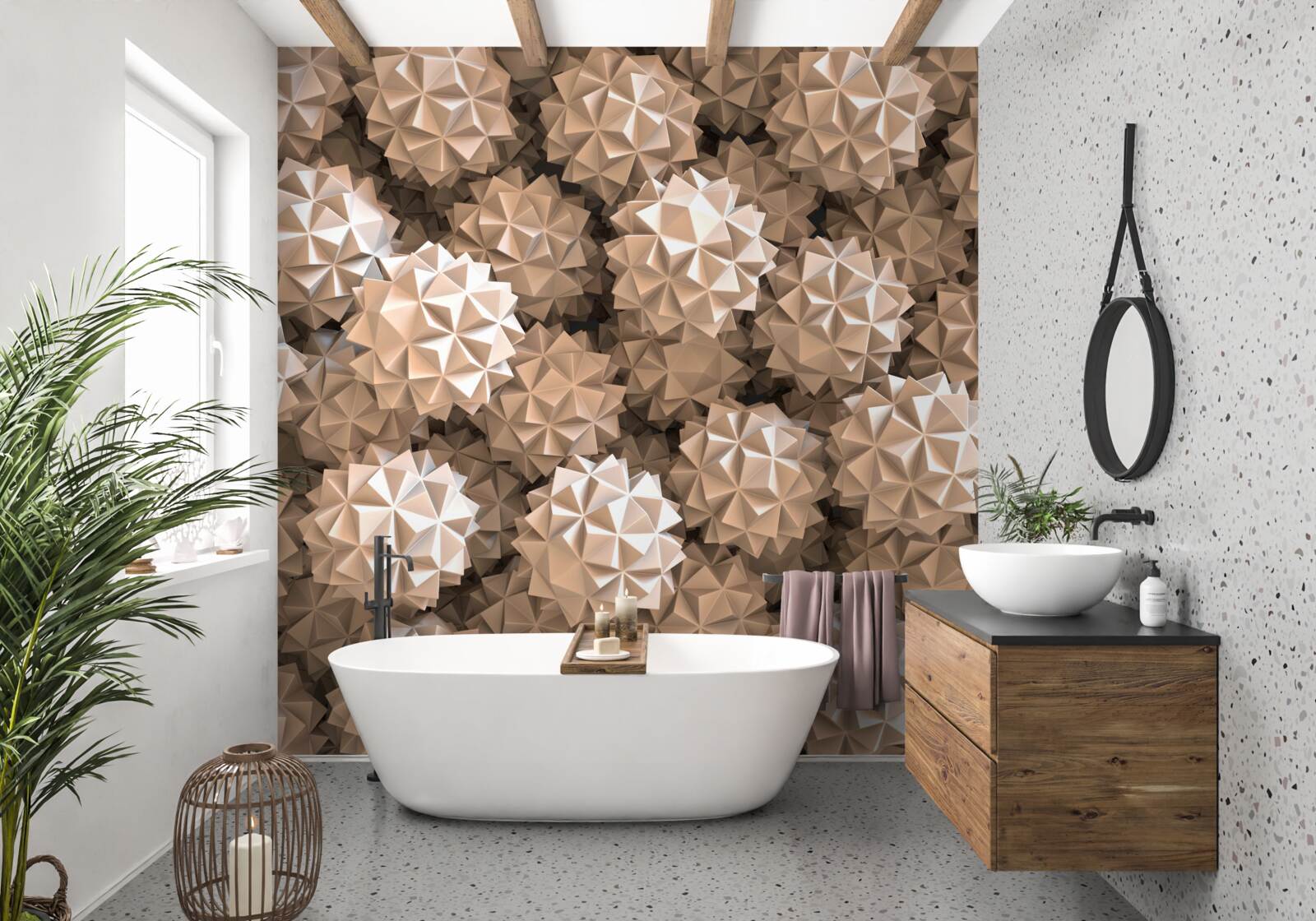 Fototapet compoziție abstractă de sfere ascuțite