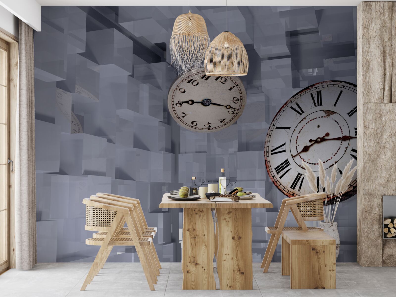 Fototapet abstracție temporară