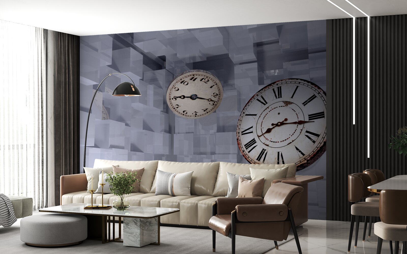 Fototapet abstracție temporară