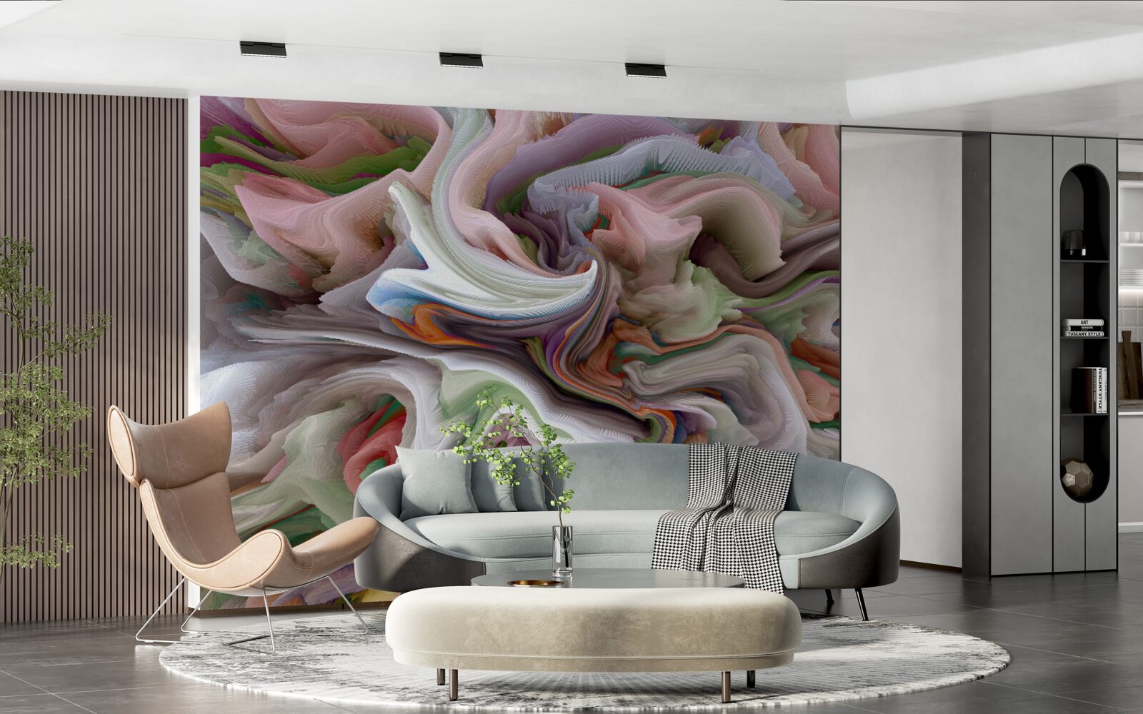 Fototapet nisip pestriț în reflexia peisajului