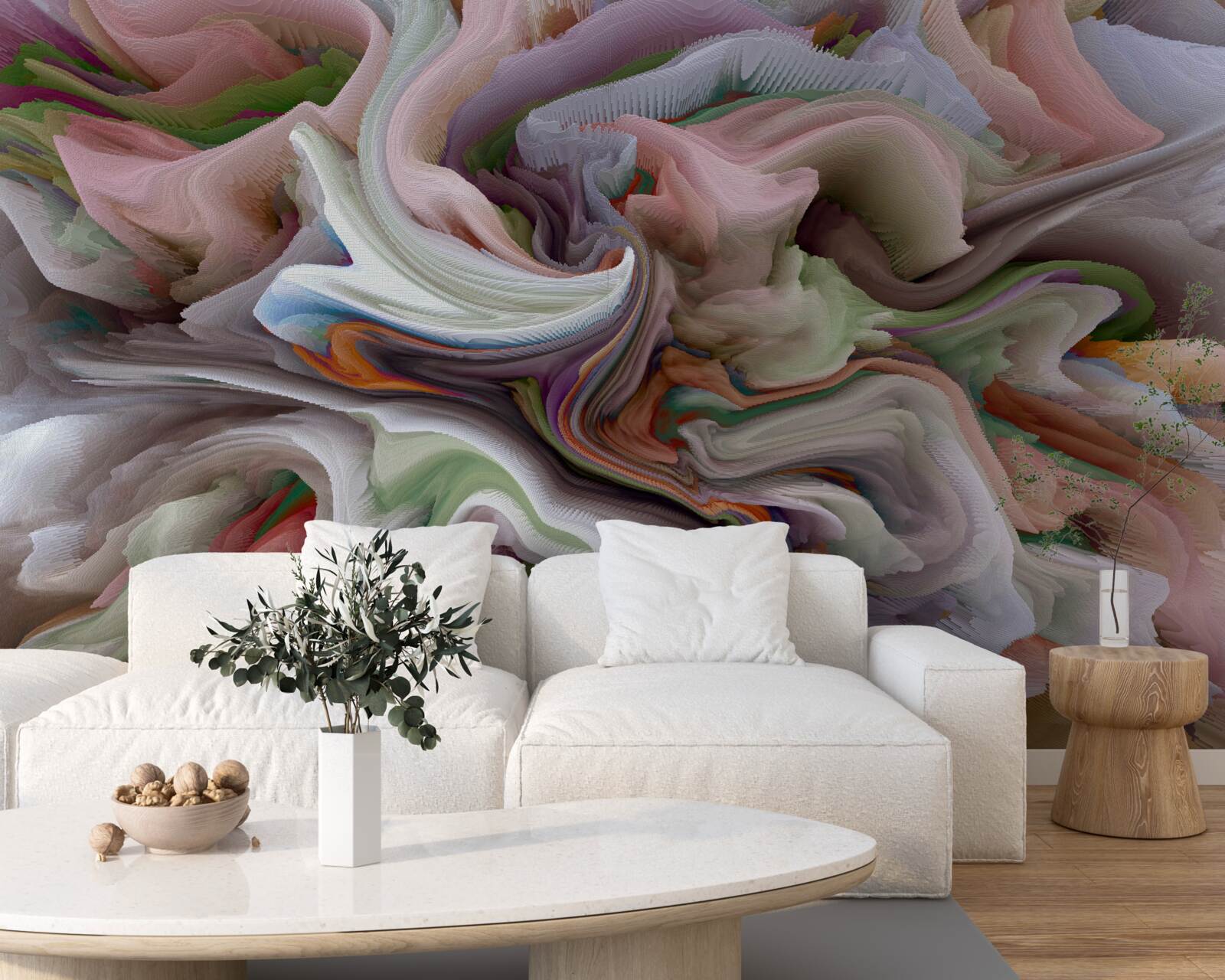 Fototapet nisip pestriț în reflexia peisajului