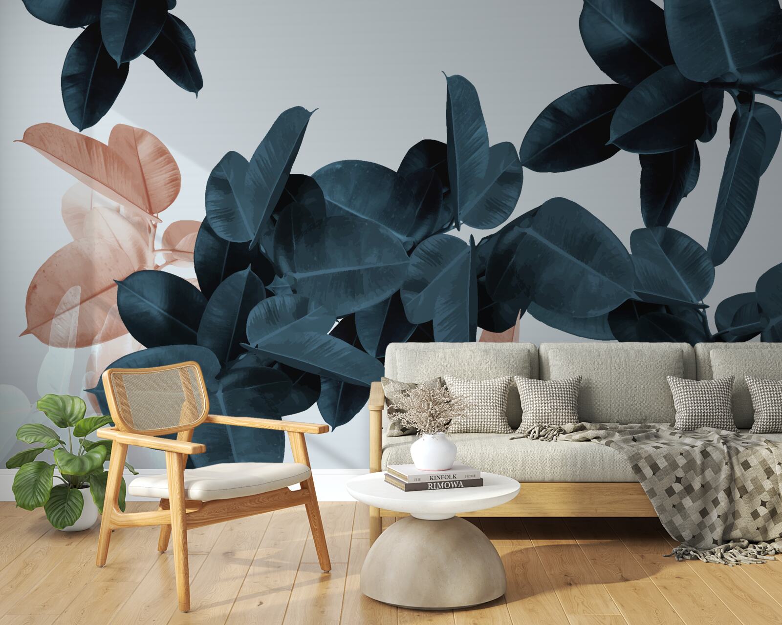 Fototapet frunze tropicale în diferite nuanțe