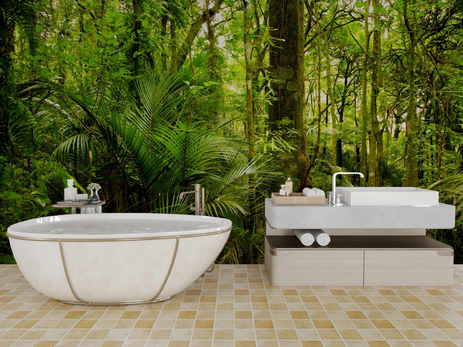 Fototapet păduri tropicale luxuriante de smarald