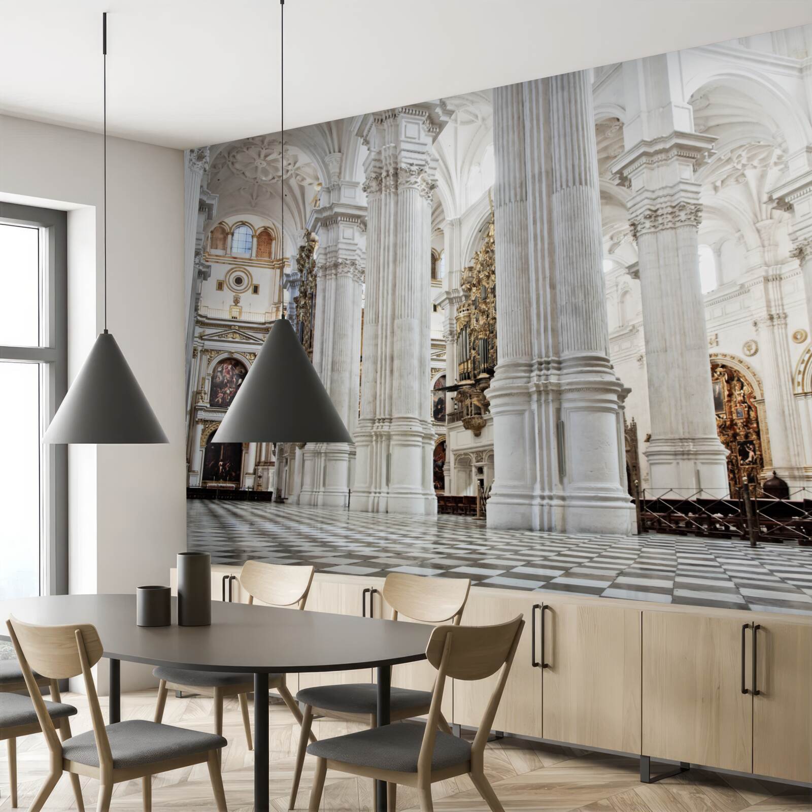 Fototapet arcuri pe stâlpii ridicați ai templului