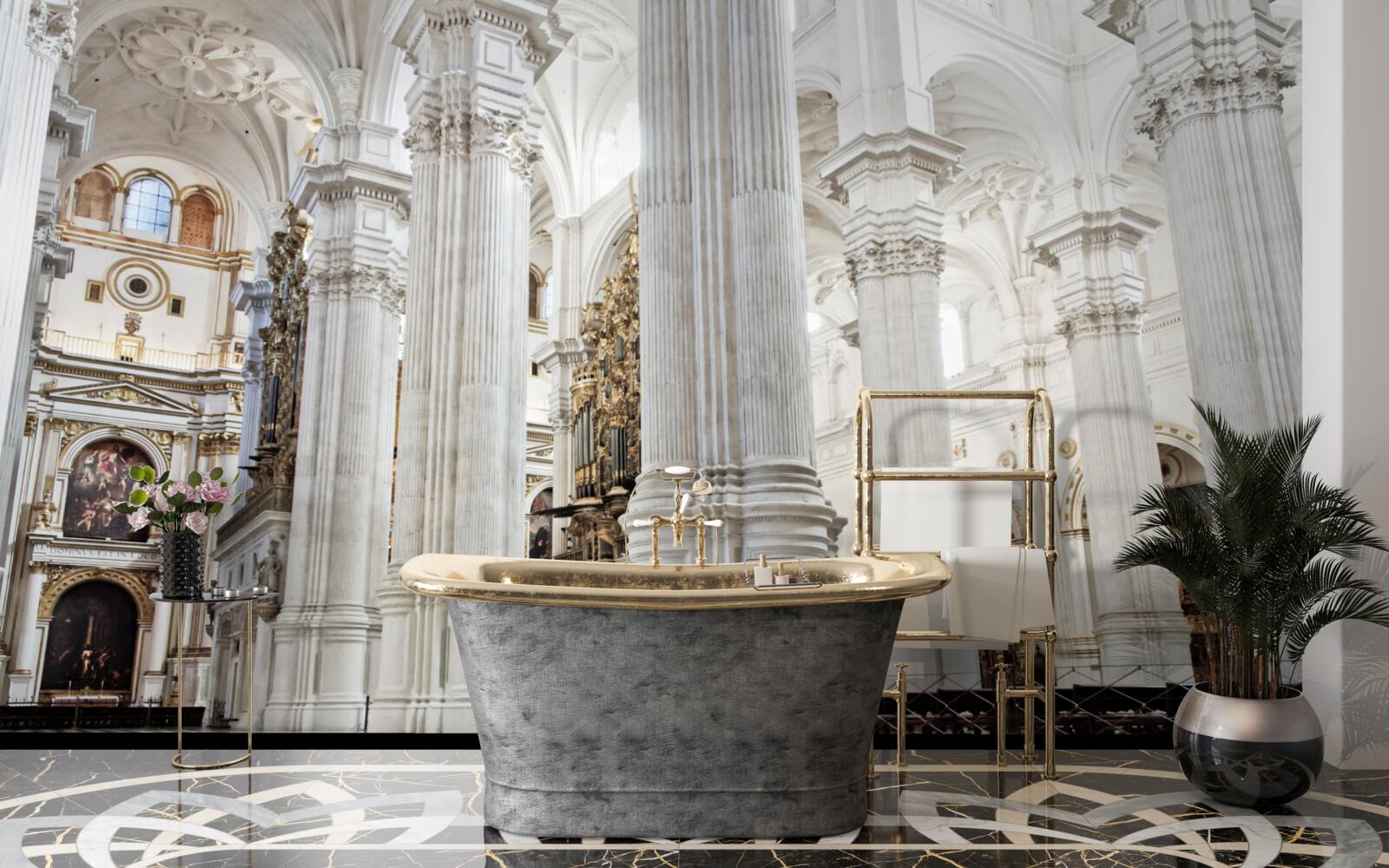 Fototapet arcuri pe stâlpii ridicați ai templului