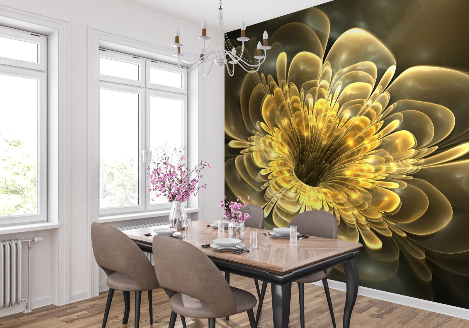 Fototapet mugur galben transparent