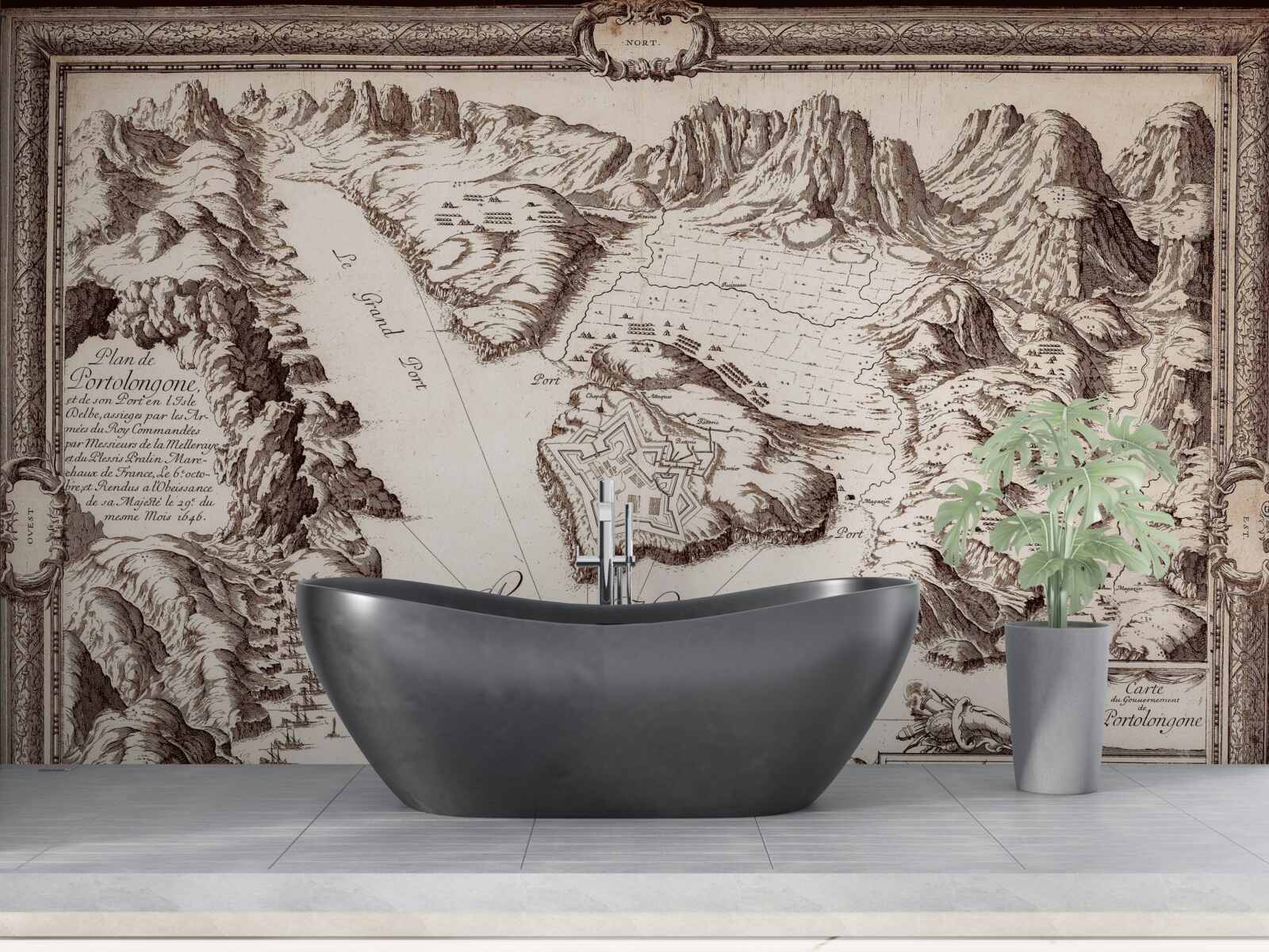 Fototapet hartă veche a arhipelagurilor din ocean