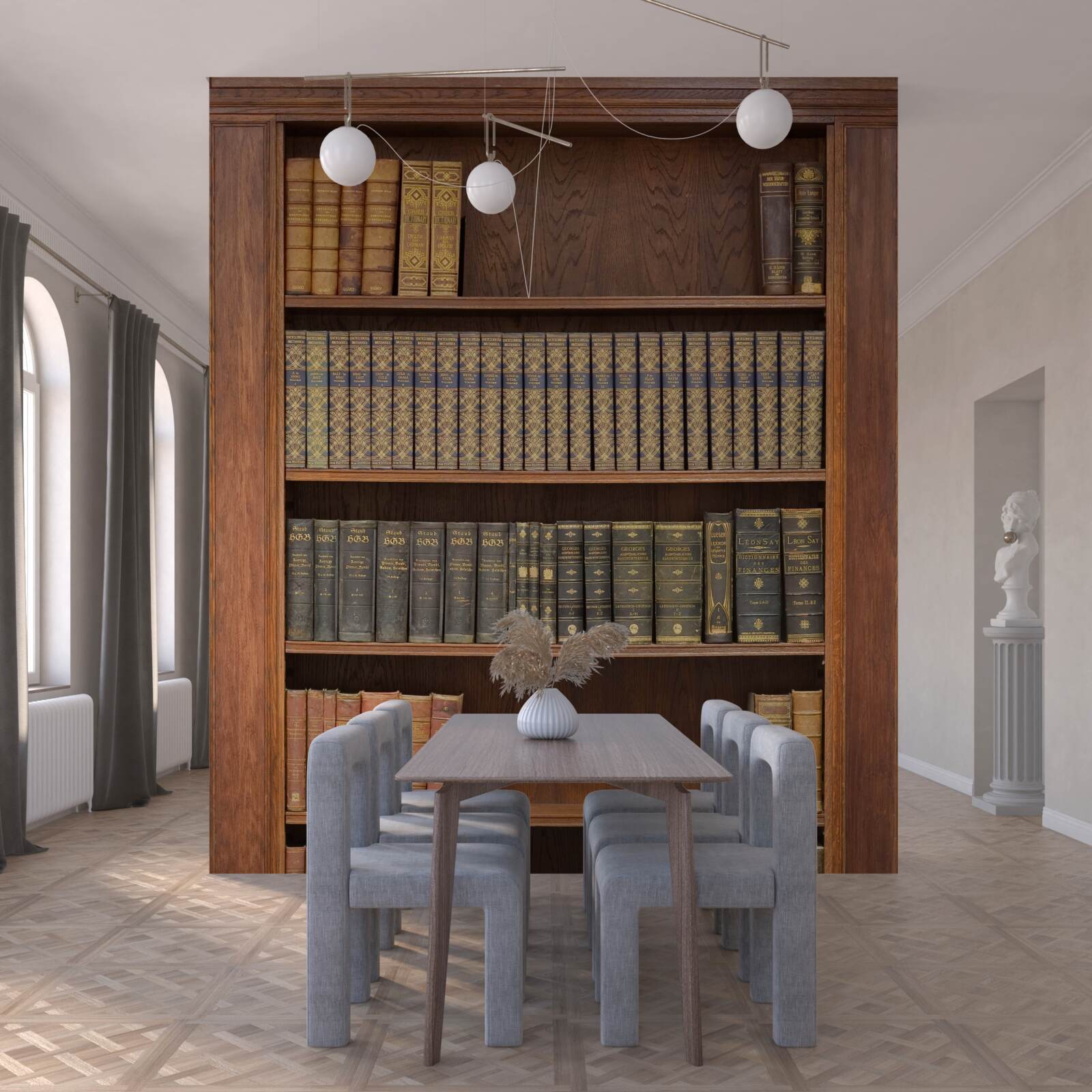 Fototapet un raft plin cu diverse cărți