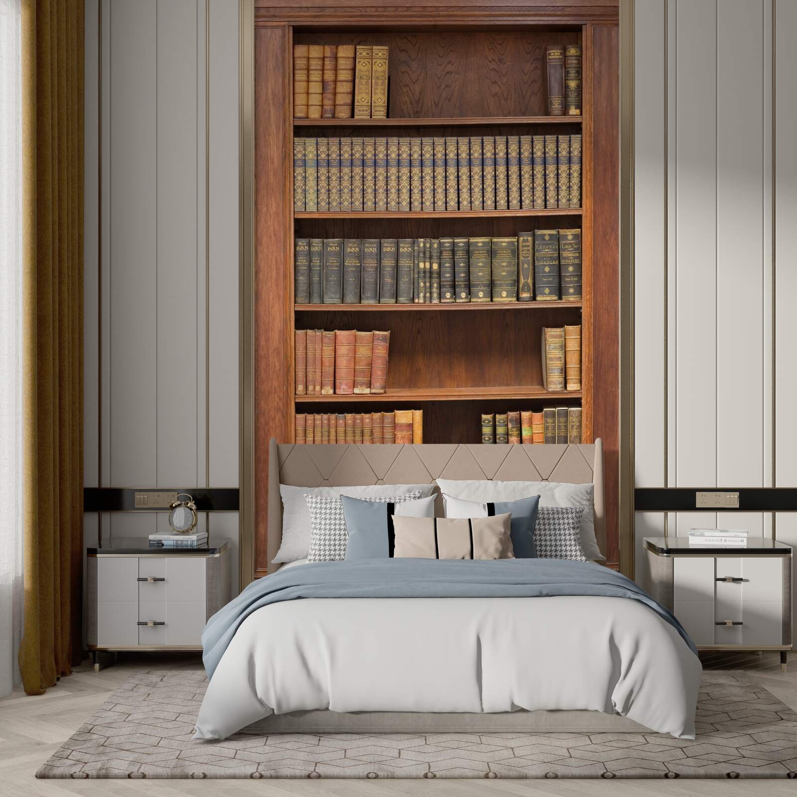 Fototapet un raft plin cu diverse cărți