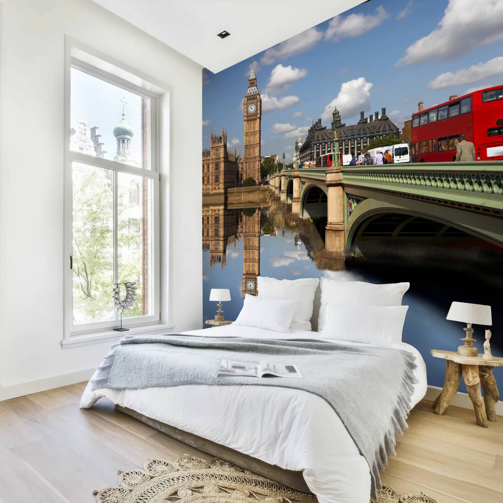 Fototapet traversarea râului care duce la Big Bena