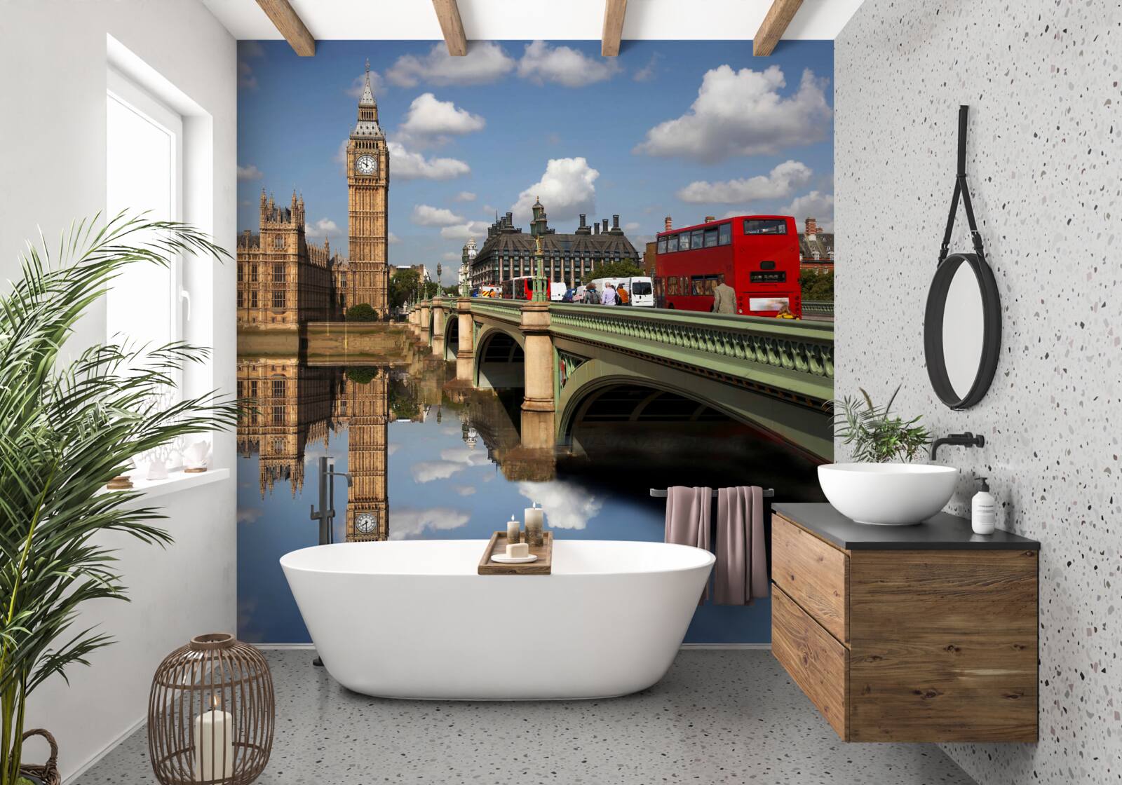 Fototapet traversarea râului care duce la Big Bena