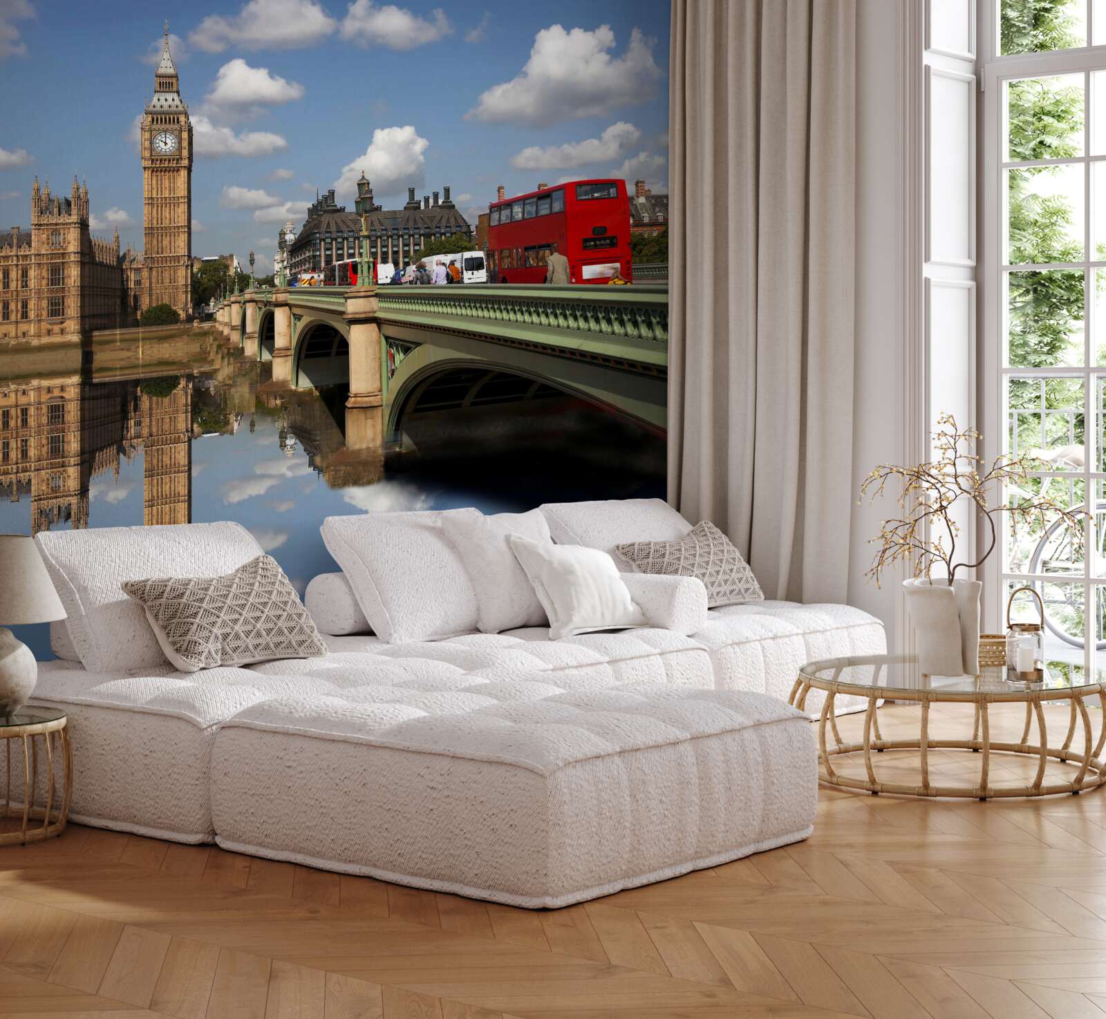 Fototapet traversarea râului care duce la Big Bena